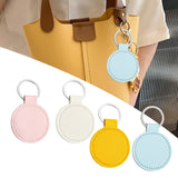 Maxbell 4 PU Leather Keychain Blank Kit Accessory DIY Crafts Key Ring for Purses