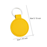 Maxbell 4 PU Leather Keychain Blank Kit Accessory DIY Crafts Key Ring for Purses