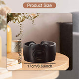 Maxbell Wooden Yarn Bowl Wood Round Crochet Bowl for Knitting Lovers Girlfriend Wife Bear black