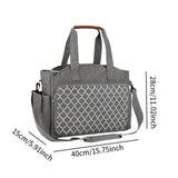 Maxbell Yarn Organizer Bag Storage Bag for Crochet Hooks Knitting Needle Accessories Gray