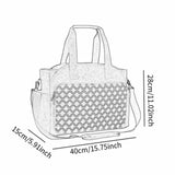Maxbell Yarn Organizer Bag Storage Bag for Crochet Hooks Knitting Needle Accessories Black