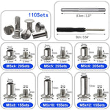 Maxbell Rivet Box Set Steel Rivets for Leather Goods Crafting