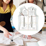 Maxbell 2Pcs Template Ruler Dresses Making Multipurpose Clothing Making Sewing Ruler
