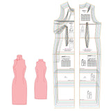 Maxbell Qipao Basic Pattern Template Clear Tailoring Professional Illustration Ruler