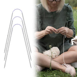 Maxbell 3Pcs Circular Knitting Pins Knit Pins for Sweaters Knitting Projects Scarves 2.0MM