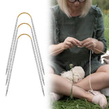 Maxbell 3Pcs Circular Knitting Pins Knit Pins for Sweaters Knitting Projects Scarves 2.75MM