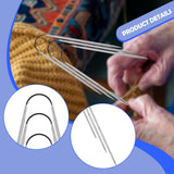 Maxbell 3Pcs Circular Knitting Pins Knit Pins for Sweaters Knitting Projects Scarves 3.25MM