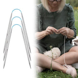 Maxbell 3Pcs Circular Knitting Pins Knit Pins for Sweaters Knitting Projects Scarves 3.5MM