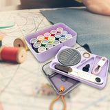 Maxbell Sewing Kit Tools Repair Project Kit Accessories for Home Emergency Women Men Pink Purple