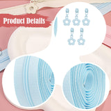 Maxbell Nylon Coil Zippers Supplies Sewing Zippers for Craft Bags Tailors DIY Sewing Light Blue