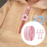 Maxbell Nylon Coil Zippers Supplies Sewing Zippers for Craft Bags Tailors DIY Sewing Pink