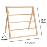 Maxbell Wooden Ribbon Holder 3 Tier Storage Rack for Cake Shop Tabletop Flower Store