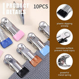 Maxbell 10Pcs Stainless Steel Clothes Pins Washing Clothespins for Sock Food Sealing