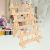 Maxbell Wooden Thread Rack Sewing Portable Stable Quilting Accessories Braiding Rack 30 Spool