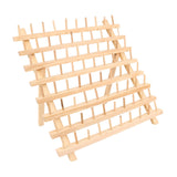 Maxbell Wooden Thread Rack Sewing Portable Stable Quilting Accessories Braiding Rack 80 Spool