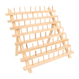 Maxbell Wooden Thread Rack Sewing Portable Stable Quilting Accessories Braiding Rack 80 Spool