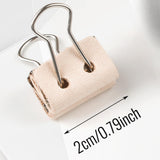 Maxbell 10 Pieces Small PU Leather Binder Clips Edge Clamps for School Desk Supplies S
