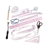 Maxbell Clear Metric Sewing Ruler Set Guides Pattern Making Curve Pattern Rulers Kit