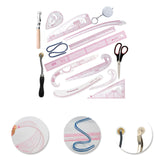 Maxbell Clear Metric Sewing Ruler Set Guides Pattern Making Curve Pattern Rulers Kit