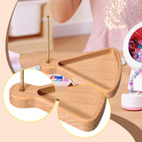 Maxbell Wooden Bead Tray with Thread Holder 2 in 1 Bracelet, Jewelry Making Supplies Style A