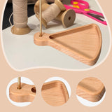 Maxbell Wooden Bead Tray with Thread Holder 2 in 1 Bracelet, Jewelry Making Supplies Style A