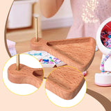 Maxbell Wooden Bead Tray with Thread Holder 2 in 1 Bracelet, Jewelry Making Supplies Style B