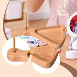 Maxbell Wooden Bead Tray with Thread Holder 2 in 1 Bracelet, Jewelry Making Supplies Style C