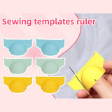 Maxbell 3Pcs Sewing Finger Ruler Hand Sewing Thumb Guide Needle Gauge Quilting Ruler 3 mm