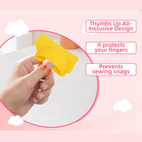Maxbell 3Pcs Sewing Finger Ruler Hand Sewing Thumb Guide Needle Gauge Quilting Ruler 3 mm
