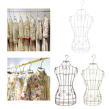 Maxbell Hanging Half Body Torso Mannequin Support Female Mannequin for Stores Sewing White