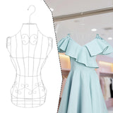Maxbell Hanging Half Body Torso Mannequin Support Female Mannequin for Stores Sewing White
