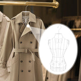 Maxbell Hanging Half Body Torso Mannequin Support Female Mannequin for Stores Sewing White