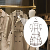 Maxbell Hanging Half Body Torso Mannequin Support Female Mannequin for Stores Sewing Bronze