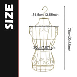 Maxbell Hanging Half Body Torso Mannequin Support Female Mannequin for Stores Sewing Gold