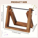 Maxbell Wood Yarn Roll Holder Dispenser Yarn Skein Holder for Crocheting Knit Sister 13.5cmx15.5cmx2.2cm