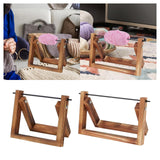 Maxbell Wood Yarn Roll Holder Dispenser Yarn Skein Holder for Crocheting Knit Sister 13.5cmx15.5cmx2.2cm