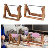 Maxbell Wood Yarn Roll Holder Dispenser Yarn Skein Holder for Crocheting Knit Sister 13.5cmx15.5cmx2.2cm