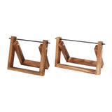 Maxbell Wood Yarn Roll Holder Dispenser Yarn Skein Holder for Crocheting Knit Sister 13.5cmx15.5cmx2.2cm