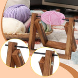 Maxbell Wood Yarn Roll Holder Dispenser Yarn Skein Holder for Crocheting Knit Sister 13.5cmx15.5cmx2.2cm