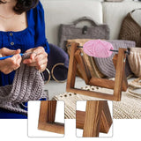 Maxbell Wood Yarn Roll Holder Dispenser Yarn Skein Holder for Crocheting Knit Sister 13.5cmx15.5cmx2.2cm