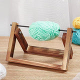 Maxbell Wood Yarn Roll Holder Dispenser Yarn Skein Holder for Crocheting Knit Sister 13.5cmx15.5cmx2.2cm