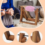 Maxbell Wood Yarn Roll Holder Dispenser Yarn Skein Holder for Crocheting Knit Sister 13.5cmx15.5cmx2.2cm