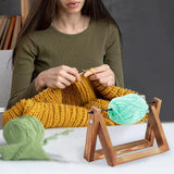 Maxbell Wood Yarn Roll Holder Dispenser Yarn Skein Holder for Crocheting Knit Sister 14cmx22cmx1.5cm
