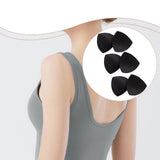 Maxbell 3 Pairs Removable Sports Bra Pads Inserts Sewn Sides for B/C Cups Breathable Black