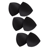 Maxbell 3 Pairs Removable Sports Bra Pads Inserts Sewn Sides for B/C Cups Breathable Black