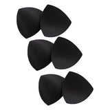Maxbell 3 Pairs Removable Sports Bra Pads Inserts Sewn Sides for B/C Cups Breathable Black