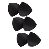 Maxbell 3 Pairs Removable Sports Bra Pads Inserts Sewn Sides for B/C Cups Breathable Black