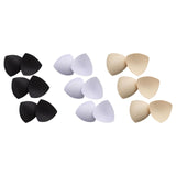 Maxbell 3 Pairs Removable Sports Bra Pads Inserts Sewn Sides for B/C Cups Breathable Black