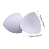 Maxbell 3 Pairs Removable Sports Bra Pads Inserts Sewn Sides for B/C Cups Breathable White