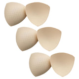 Maxbell 3 Pairs Removable Sports Bra Pads Inserts Sewn Sides for B/C Cups Breathable Beige